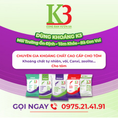 Khoáng K3 - Khoáng chất tự nhiên cho tôm nuôi